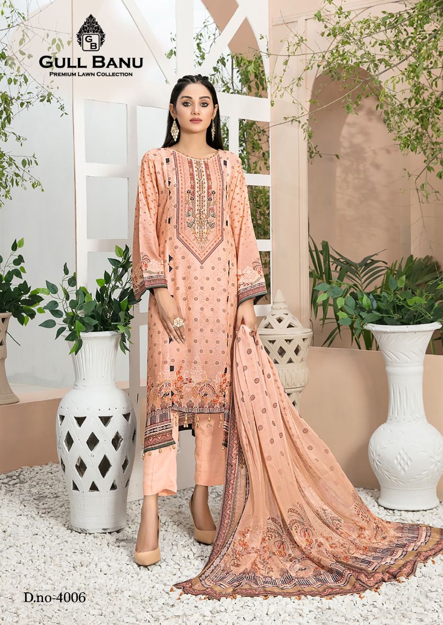 Gull Ahmed Gull Banu Vol 4 Wholesale Karachi Cotton Dress Material 